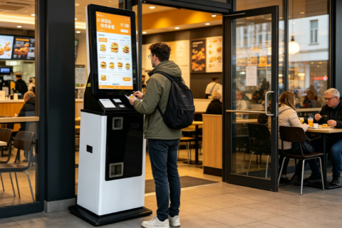 Self Ordering Kiosk with Cash & Card Payment | Restaurant Self-Service Solution