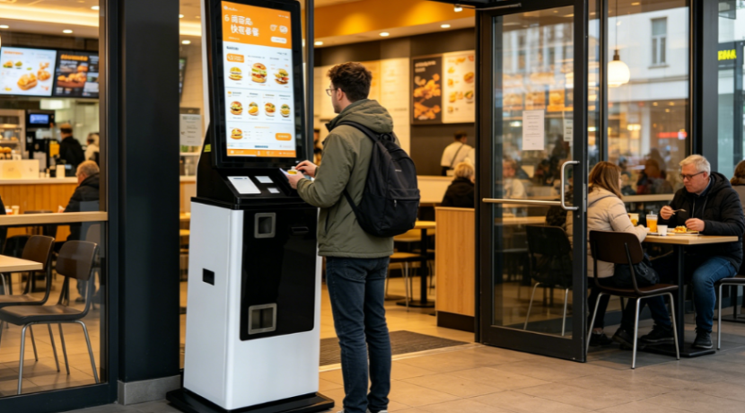 Self Ordering Kiosk with Cash & Card Payment | Restaurant Self-Service Solution